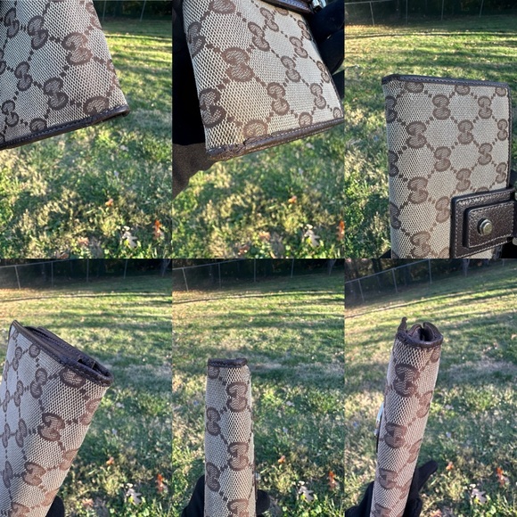 Gucci GG Abbey Wallet Fabric Wallet w/ Gold Hardware Code: 141412214 Preloved - Picture 9 of 11
